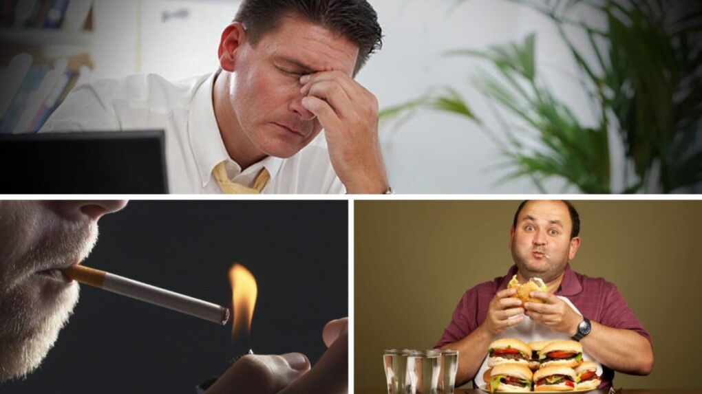 Faktoren, die die männliche Potenz verschlimmern Stress, Rauchen, Mangelernährung